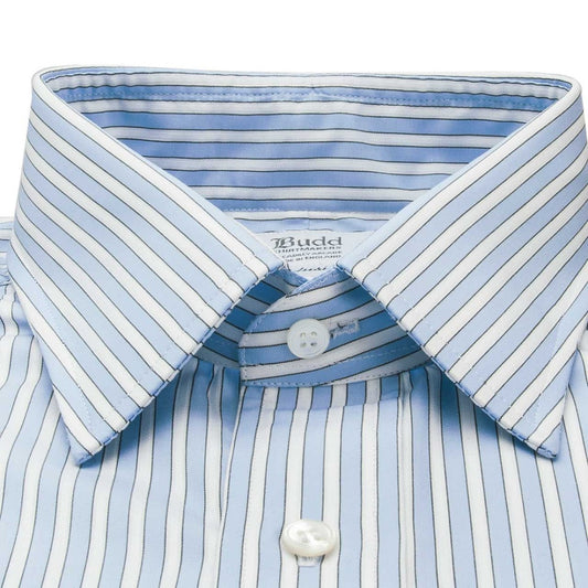 Exclusive Budd Stripe in Sky Blue collar
