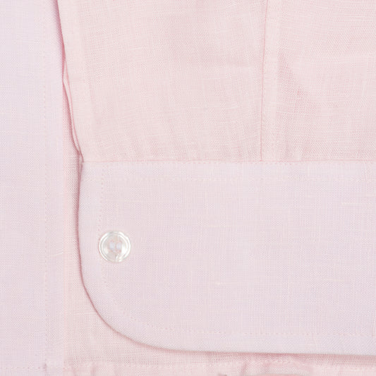 Classic Fit Linen Shirt in Pink