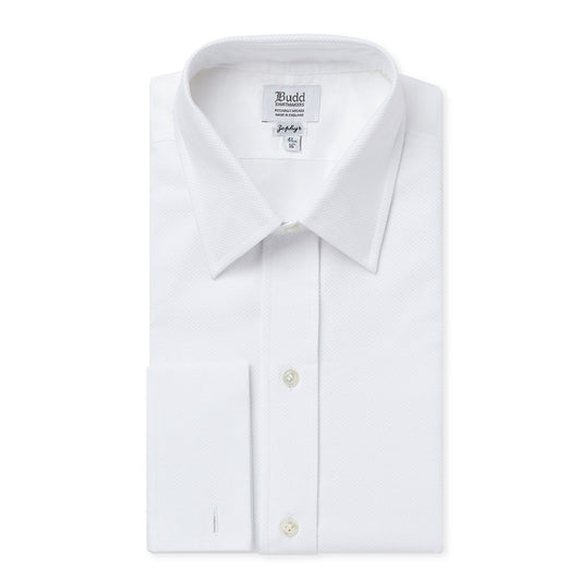 White Marcella Dress Shirt Budd Shirtmakers Ltd White Marcella Dress Shirt Budd Shirtmakers Ltd