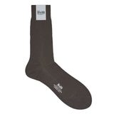 Plain Wool Short Socks in Chocolate