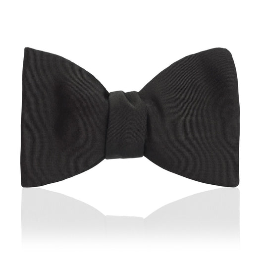 Moire Thistle Bow Tie in Black - Sized