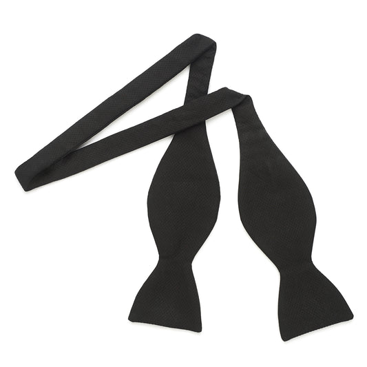 Plain Marcella Thistle Bow Tie in Black