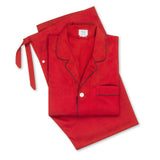 Red spun silk men's pyjamas