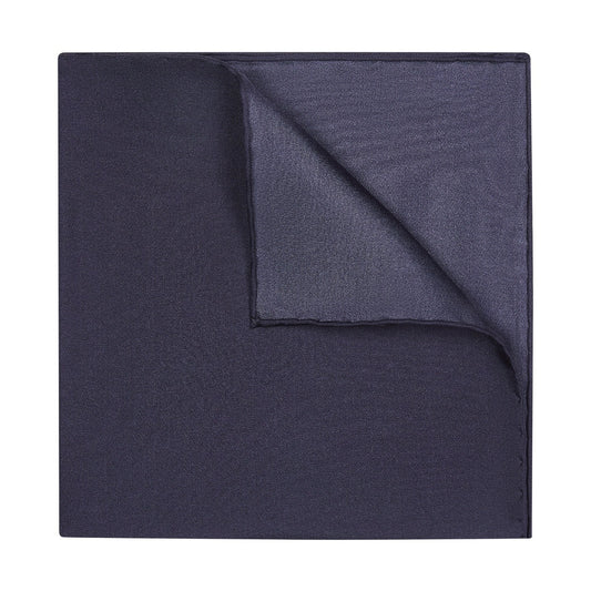 Plain Hand Rolled Silk Pocket Square in Dark Grey