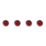 Sunburst Cloisonné Dress Shirt Studs in Red