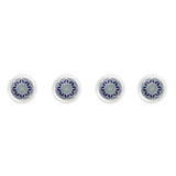 Funky Star Cloisonné Shirt Studs in Grey