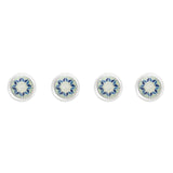 Funky Star Cloisonné Shirt Studs in White
