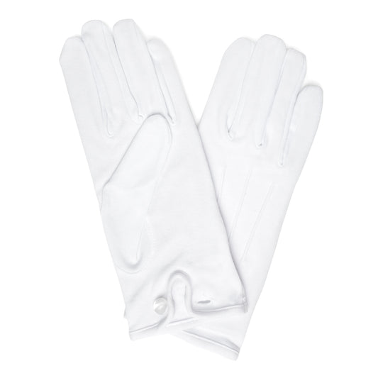 Plain Cotton Gloves in White