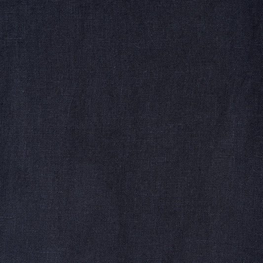 Plain Linen Dressing Gown in Navy fabric details