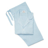 Plain Linen Pyjamas in Iris