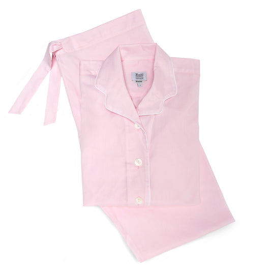 Plain Batiste Ladies Pyjamas in Pink