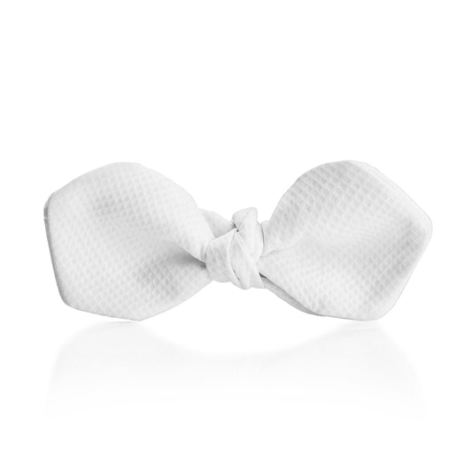 Charleston Sized Bow Tie in White