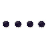 Hammered Cloisonné Studs in Purple