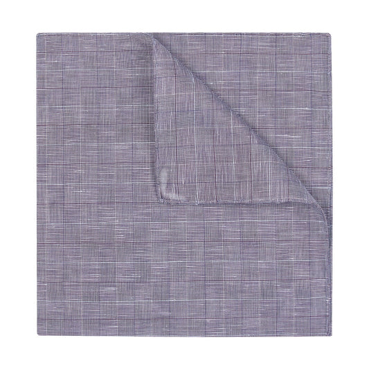 Check Batiste Linen & Cotton Handkerchief in Soft Burgundy