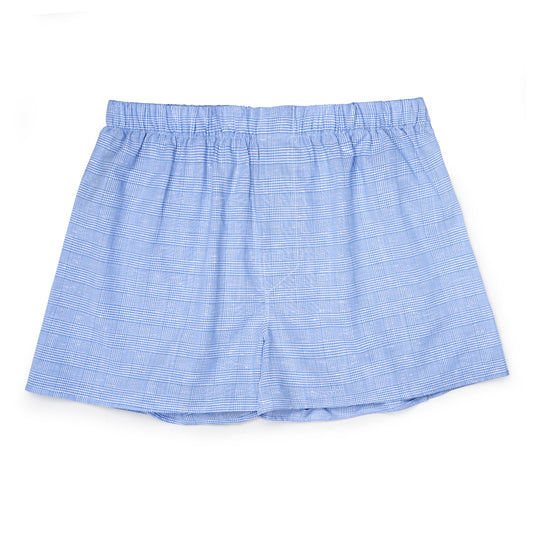 Check Chambray Classic Boxer Shorts in Blue