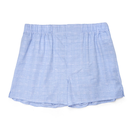 Check Chambray Chairman Boxer Shorts in Blue