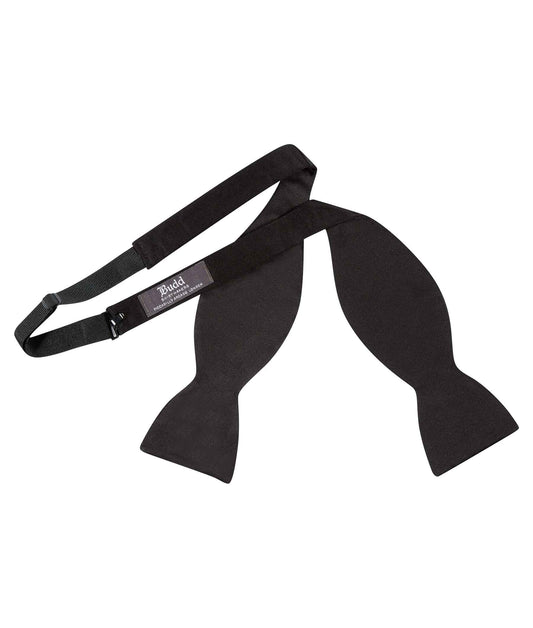 Plain Velvet Self Tie Bow Tie in Black