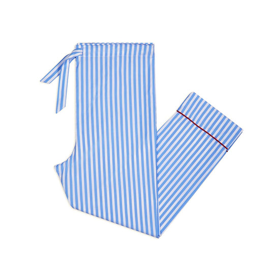 Tommy Striped Poplin Pyjamas in Blue and White Bottoms