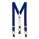 Plain Barathea Braces with Button in Cornflower