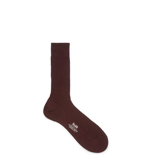 Plain Cotton Short Socks in Burgundy
