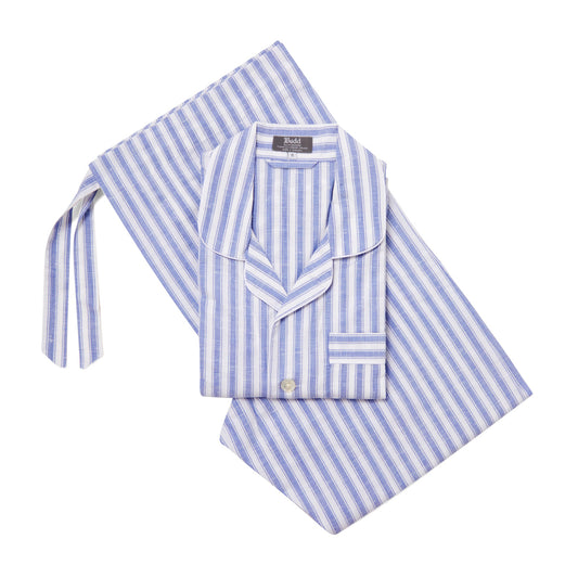 Chambray Stripe Pyjamas in Blue