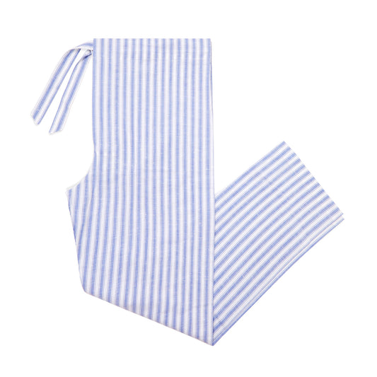 Chambray Stripe Pyjamas in Blue and White bottoms
