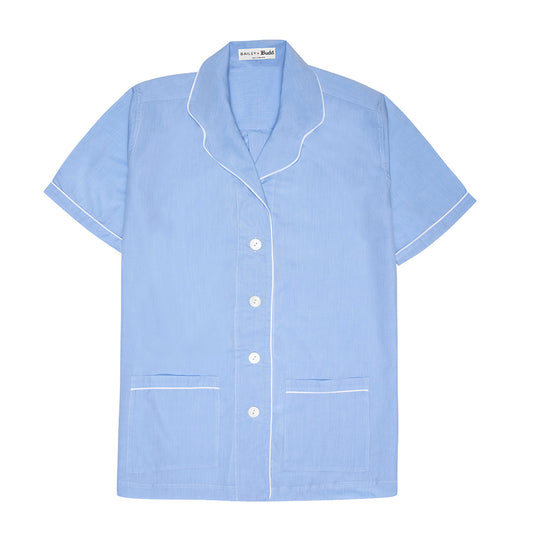 Charlie Plain Cotton Pyjama Short Set in Sky Blue Top