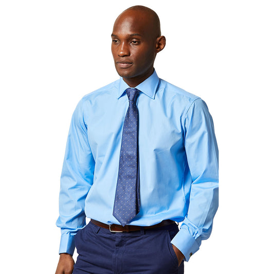 Classic Fit Shirt in Cornflower with silk tie