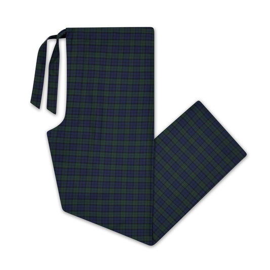 Tartan Classic Check Cotton Pyjamas in Navy and Green Trousers