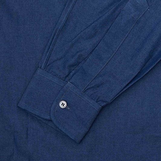 Classic fit denim shirt - deep blue cuff detail