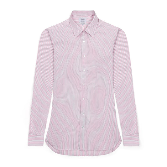 Classic Fit Exclusive Budd Stripe Double Cuff Shirt in Pink