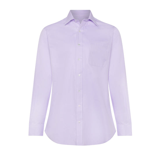 Classic Fit Puppytooth Fine Twill Button Cuff Shirt in Lilac