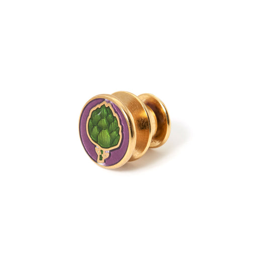 Artichoke Pin in Lavender and Green 