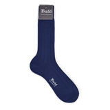 Cotton Wide Rib Short Socks in Ink
