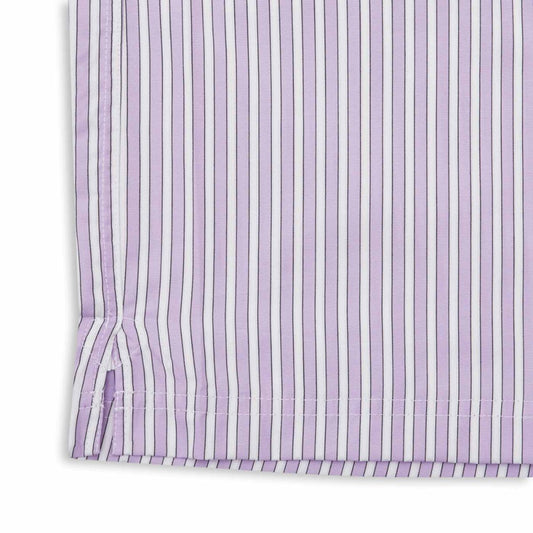 Exclusive Budd Stripe women's pyjamas in lilac detail