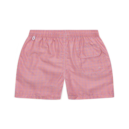 Swim Shorts in Pink Small Floral Motif Print