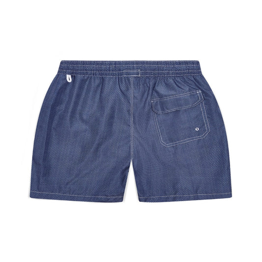 Swim Shorts in Blue Honeycomb Print