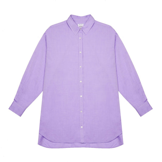 Luxor Batiste Cotton Shirt in Faded Violet
