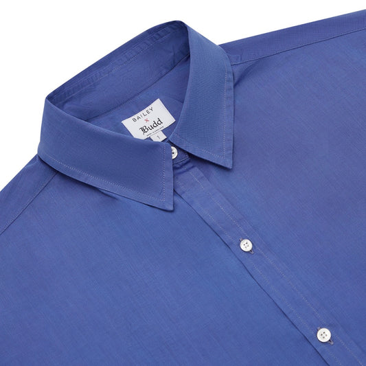 Luxor End on End Cotton Shirt in Blue