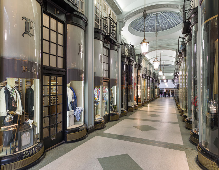 Piccadilly arcade showing Budd Shirtmakers shop