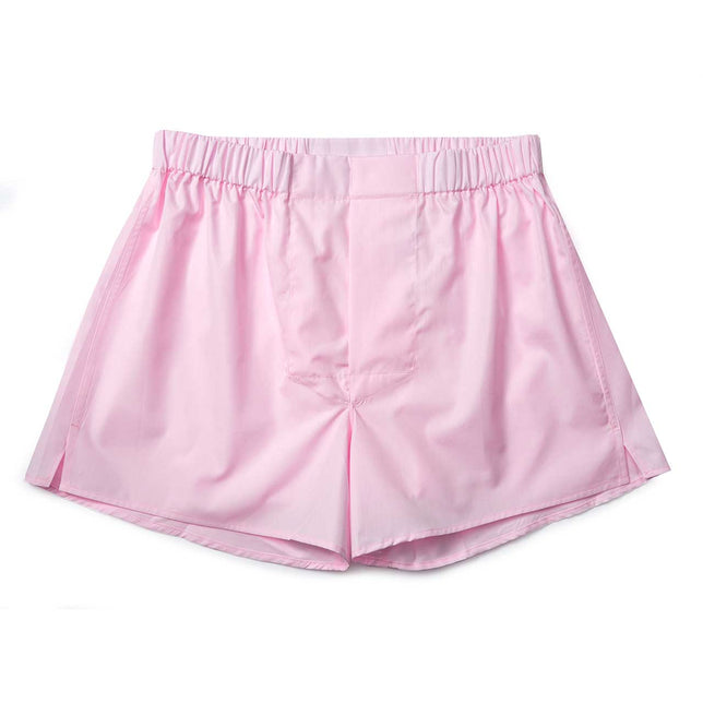 Pink cotton poplin Chairman boxer shorts