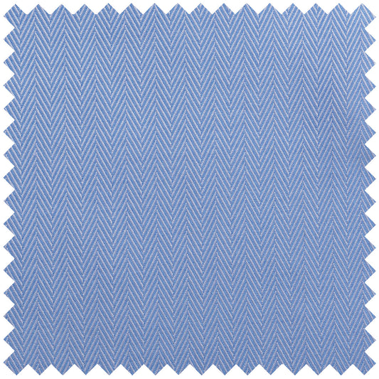 Herringbone Poplin in Sky Blue