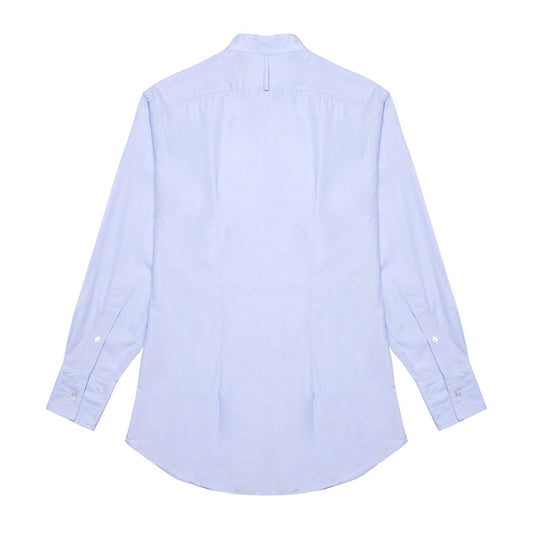 Frank End on End Pleated Shirt in Sky Blue
