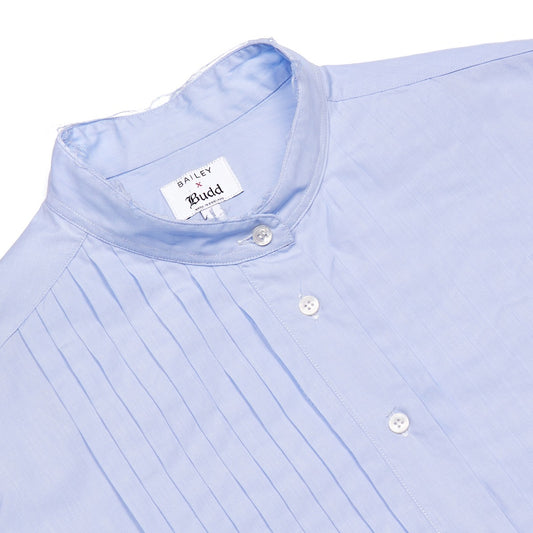 Bailey Budd The Frank shirt in blue pinpoint collar detail
