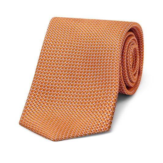 Woven Jacquard Tie in Orange