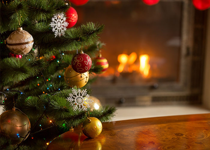 Christmas Tree and Fire